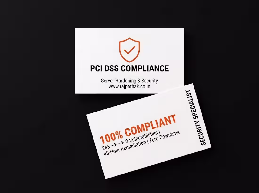 Cover image for PCI DSS Compliance Remediation & Server Security Hardening