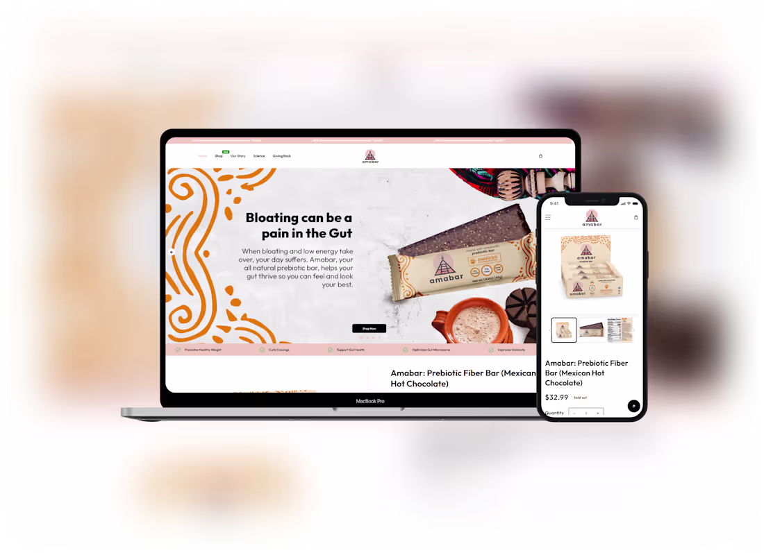 Cover image for Amabars – Premium E-commerce Website