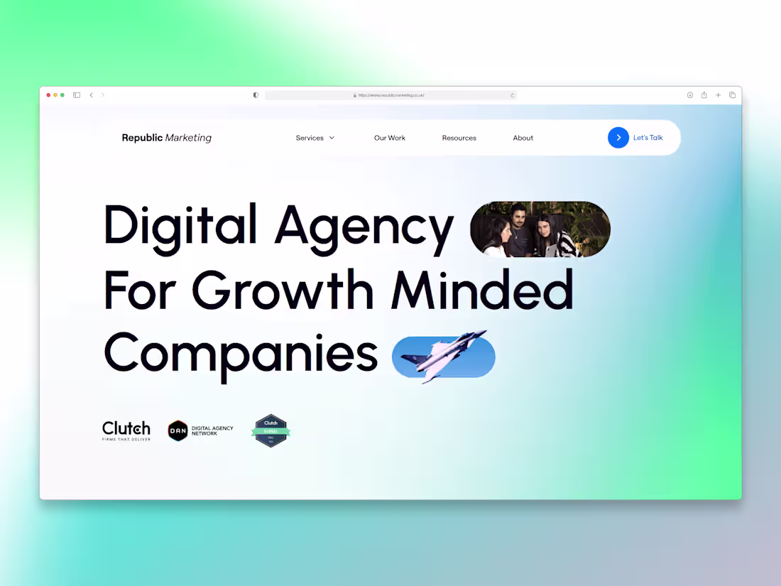 Cover image for Republic Marketing - Digital Agency Website