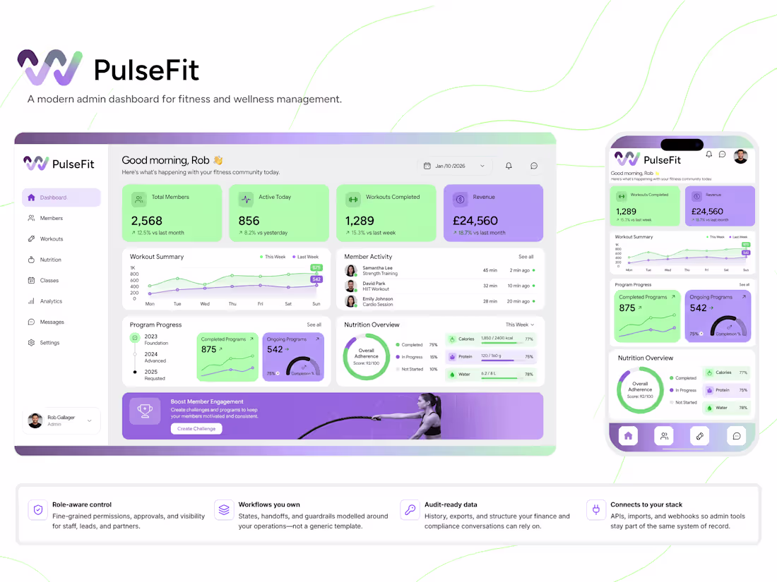 Cover image for PulseFit is a design-led fitness