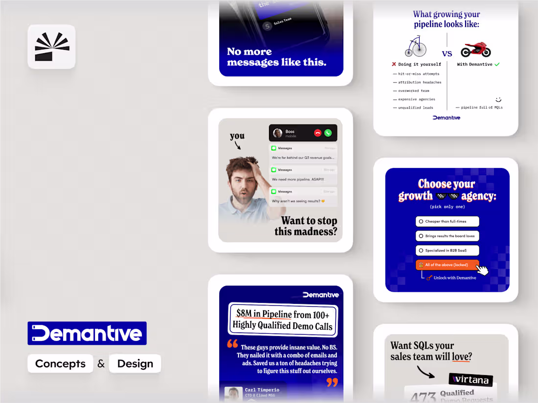 Cover image for Ad Concepts + Designs for Demantive