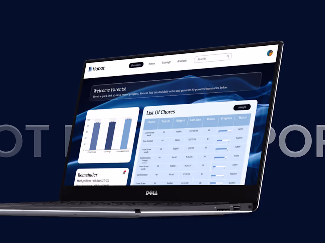 Cover image for Parent Portal - UI/UX Web design