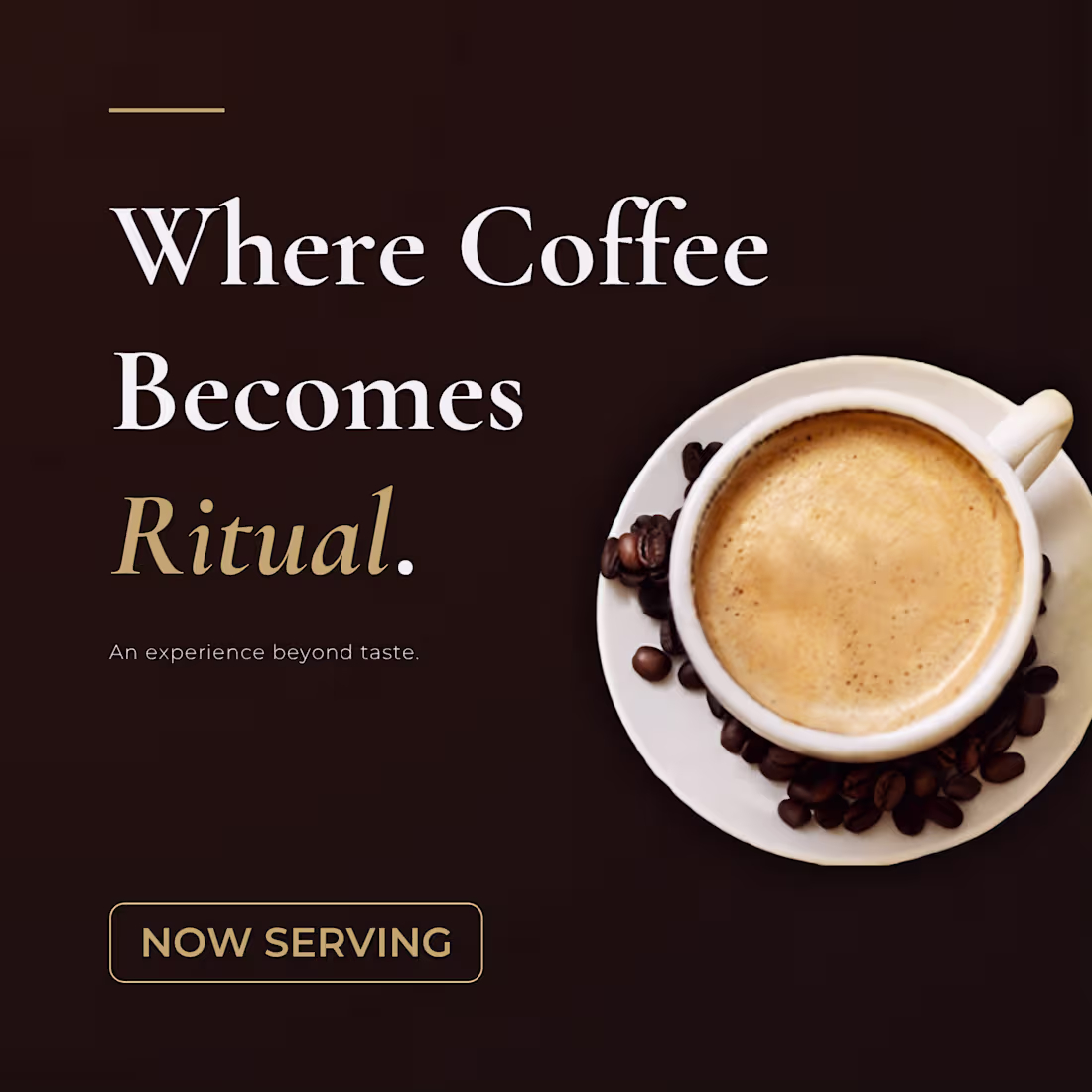Cover image for Premium cafe ad — warm,