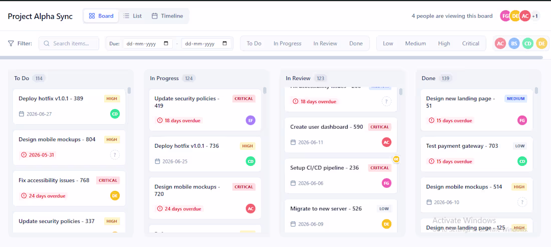 Cover image for The Multi-View Project Tracker UI