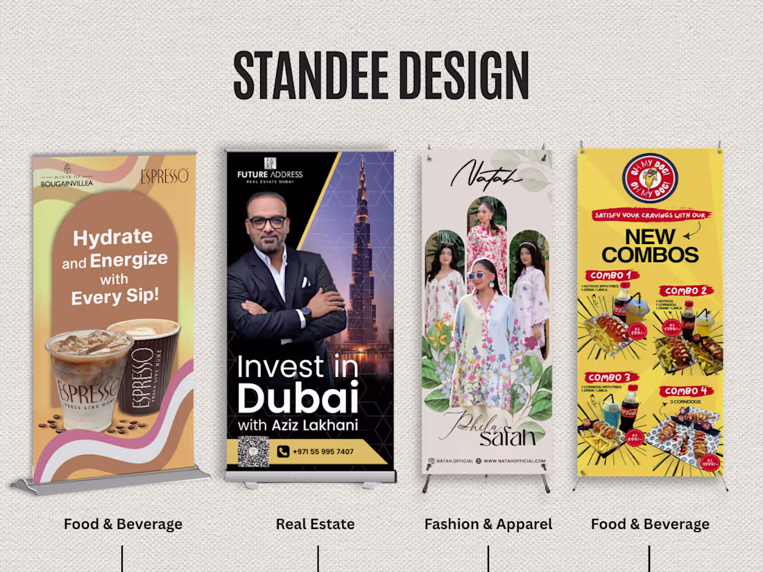 Cover image for Standee designs for Food &
