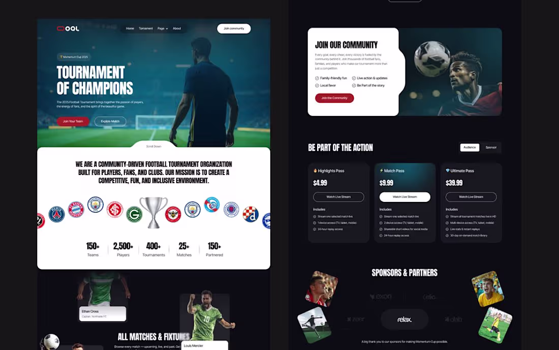 Cover image for Introducing Goal A sports live streaming template built for ...