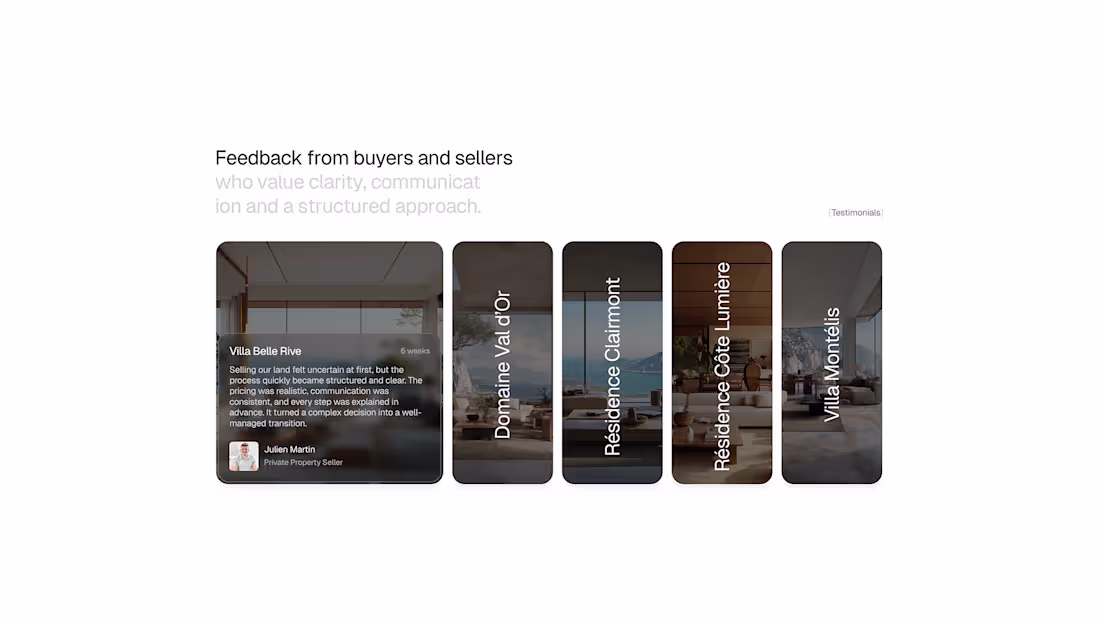 Cover image for Real estate testimonials component 