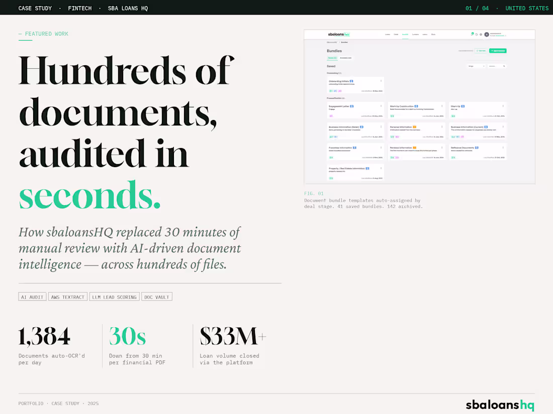 Cover image for Loan Management Platform for SBA Loans HQ