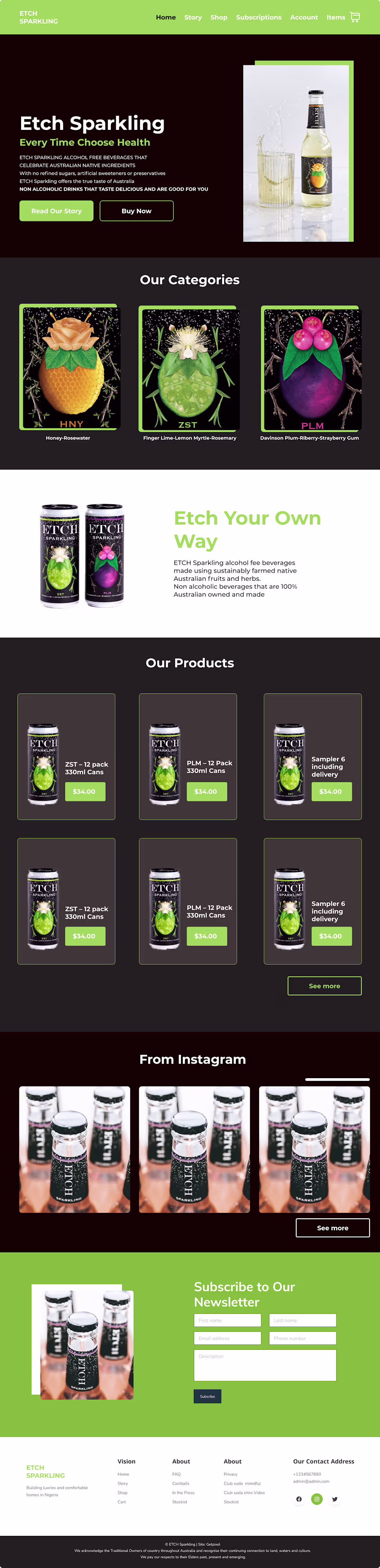 Cover image for Etch Sparkling Landing page UI Design