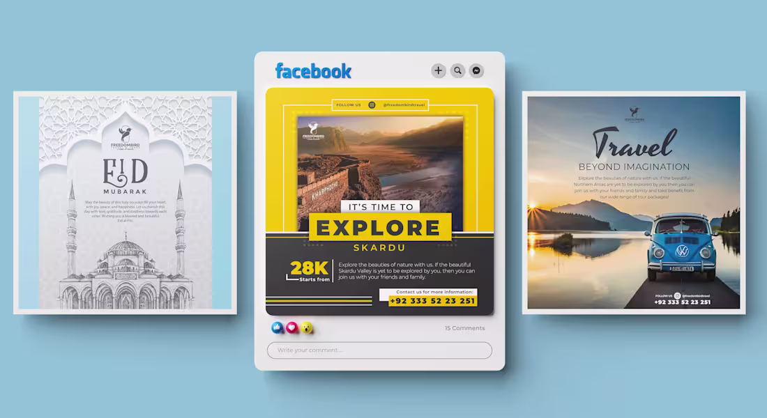 Cover image for Social Media Designs For a Travel Agency