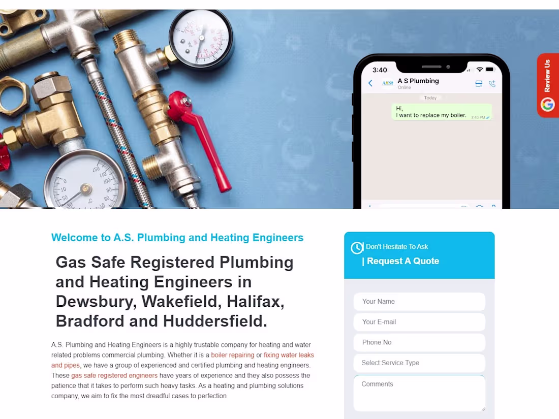 Cover image for Plumbing, Heating & Gas Engineer in Dewsbury