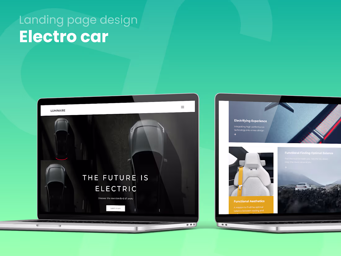 Cover image for Luminaire landing page design