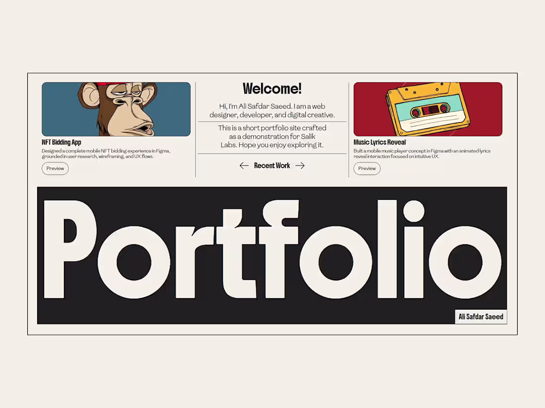 Cover image for Creative Portfolio (Vintage Aesthetics)