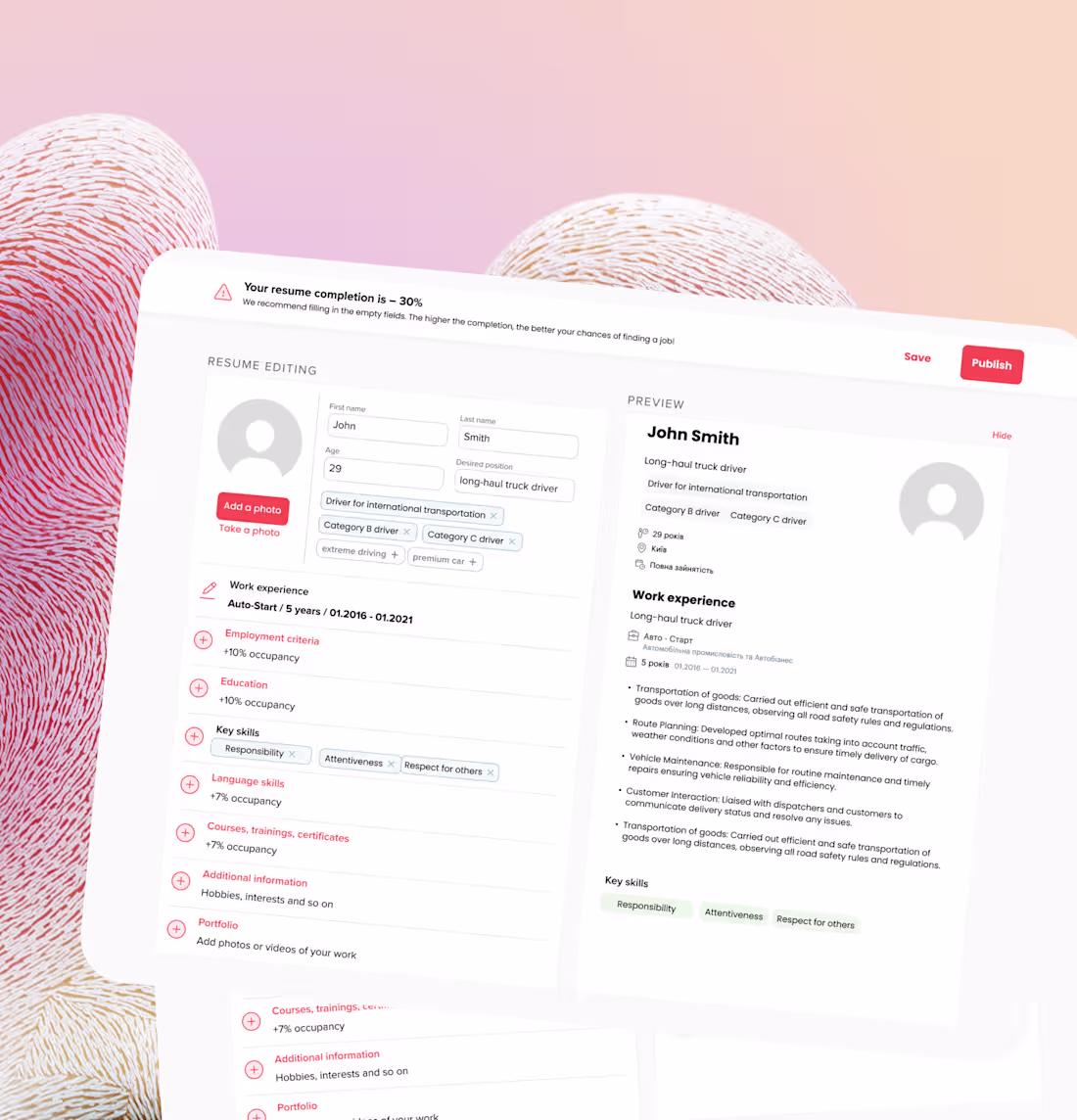 Cover image for Redesigned the resume creation flow