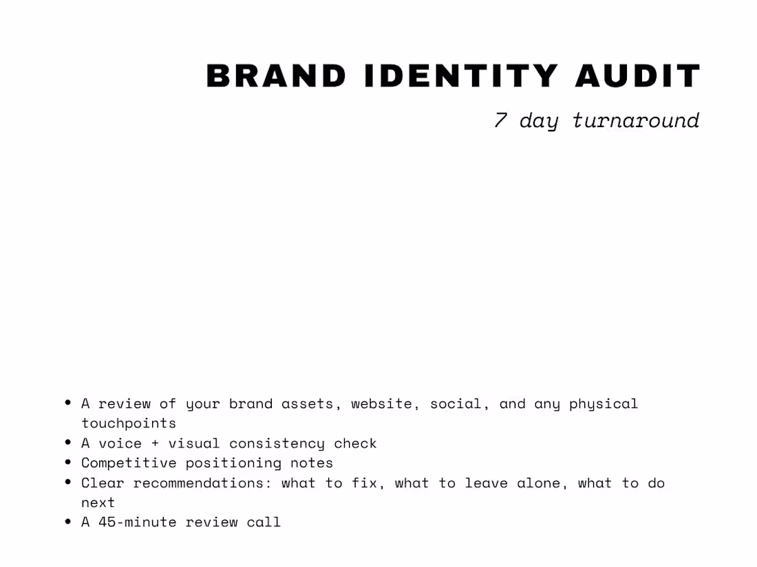 Cover image for Brand Identity Audit