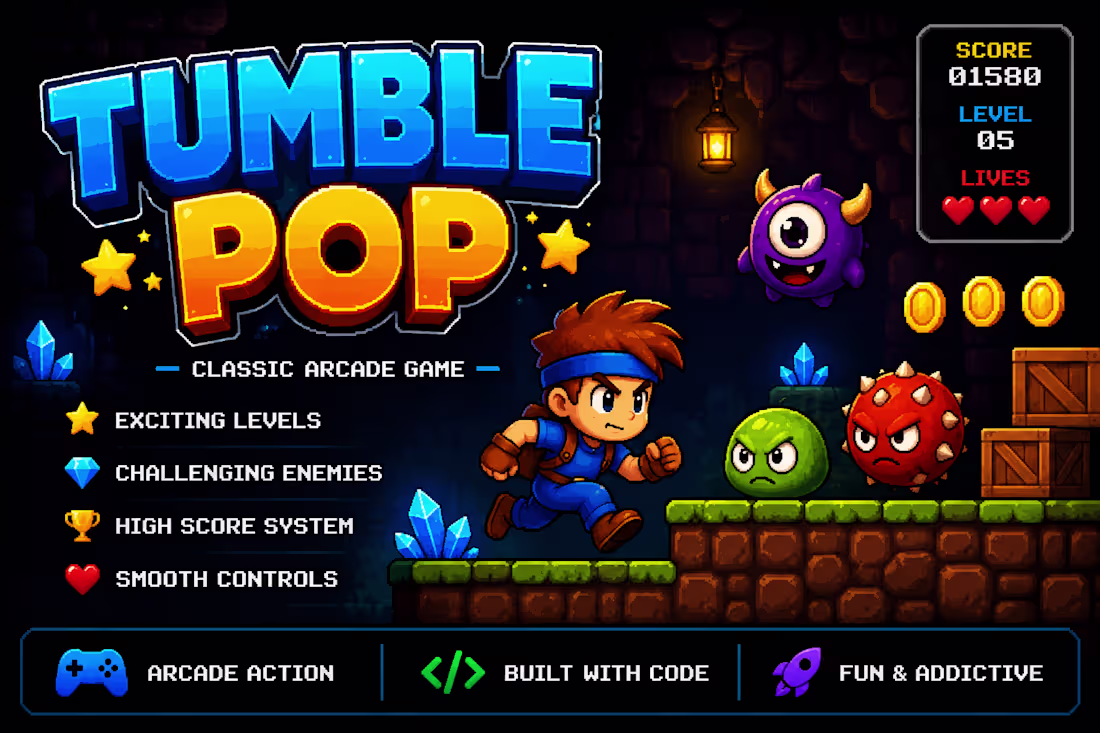 Cover image for Recreated the classic arcade game