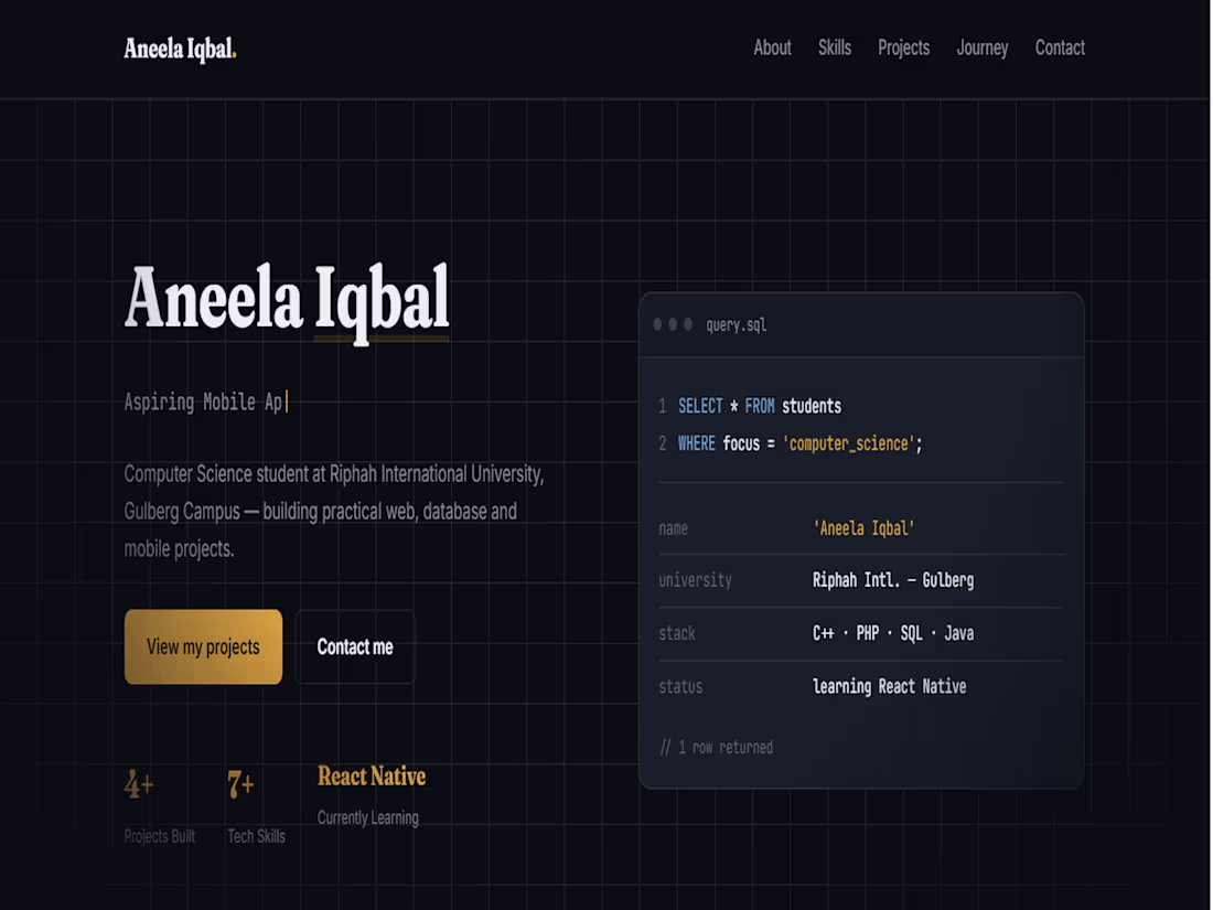 Cover image for A personal developer portfolio built
