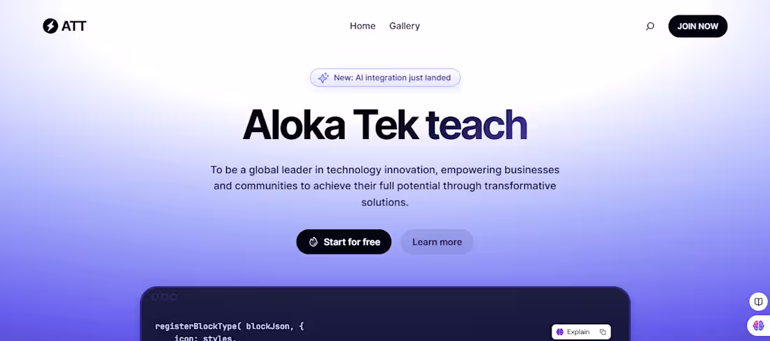 Cover image for Aloka Tek Teach Web Site