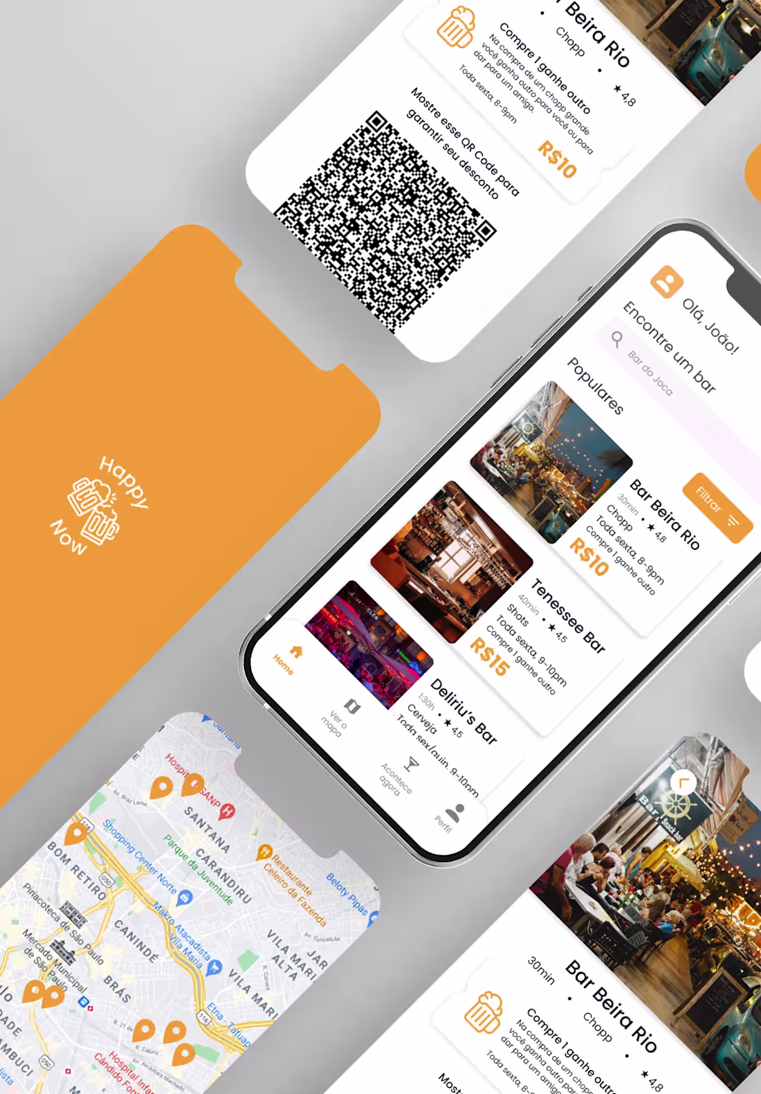Cover image for Happy Now - Mobile app to find the best happy hour near you