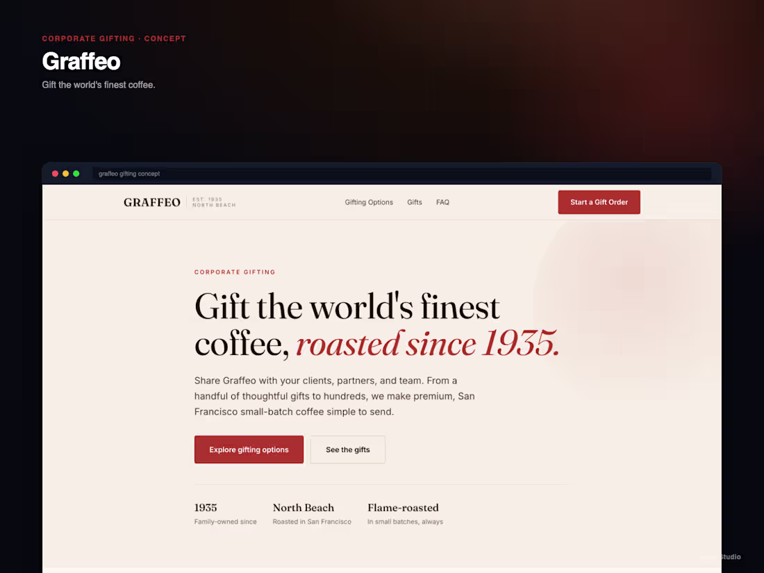Cover image for Corporate Gifting Page (Concept)