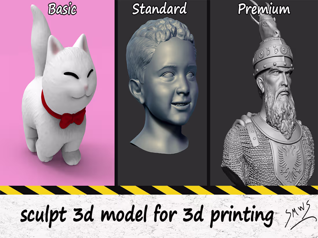 Cover image for I will sculpt 3d model for 3d printing