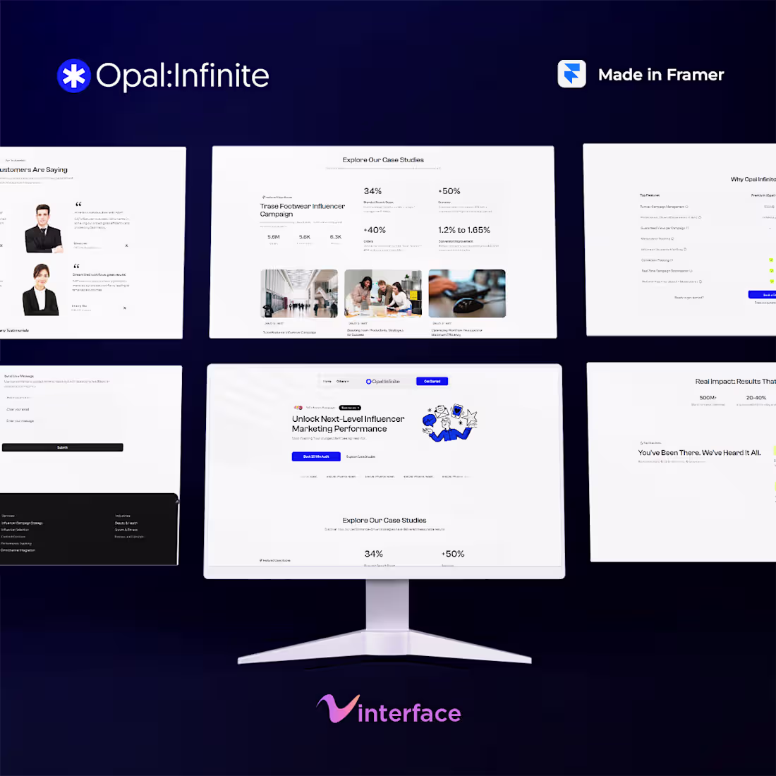 Cover image for Opal Infinite – Website Design & Framer Build