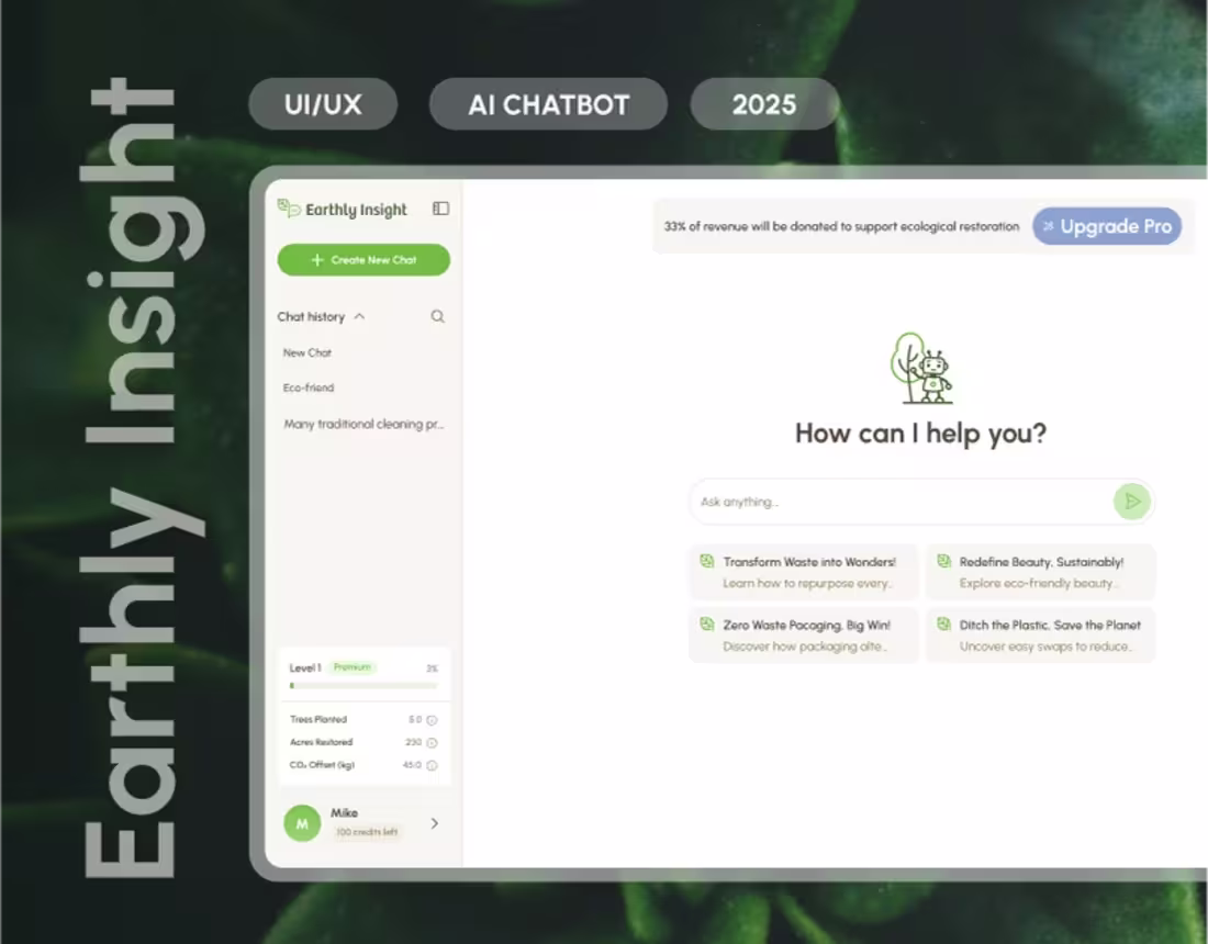 Cover image for UX/UI Design & Branding for AI Chatbot