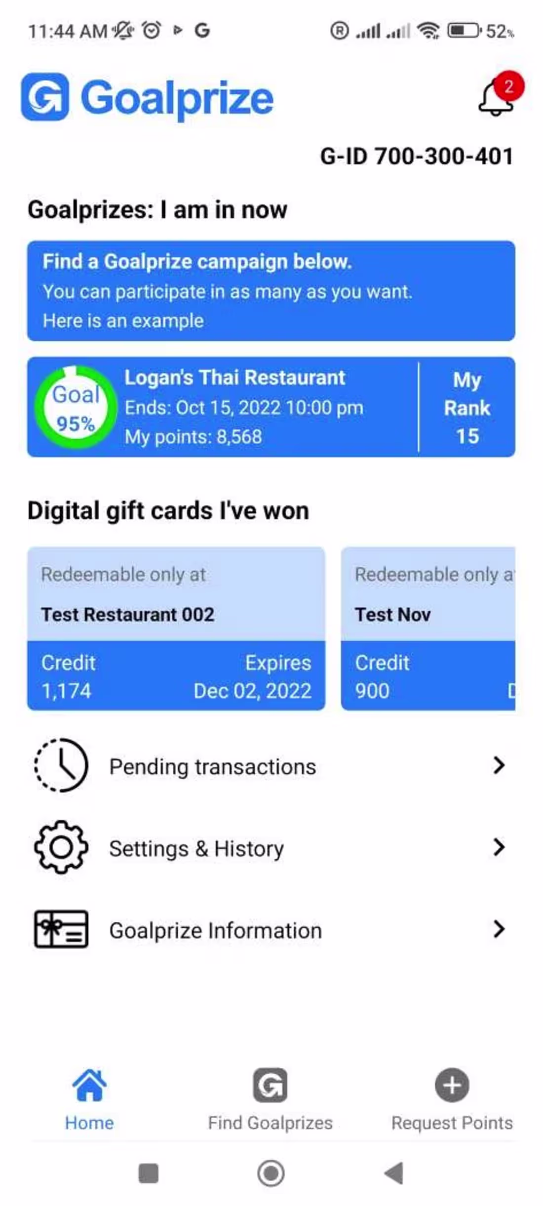 Cover image for GoalPrize: Customers help restaurants reach