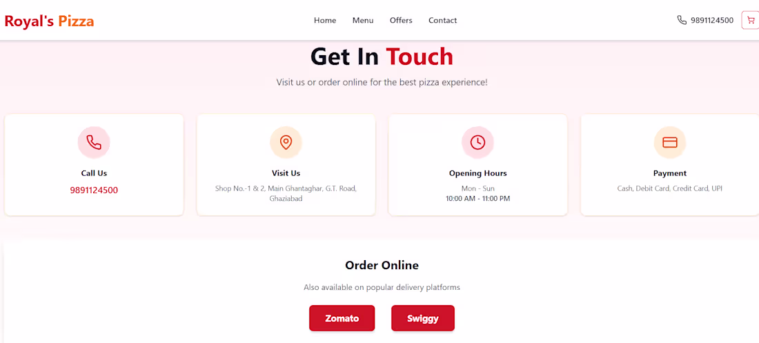 Cover image for Crafted a high-converting pizza website