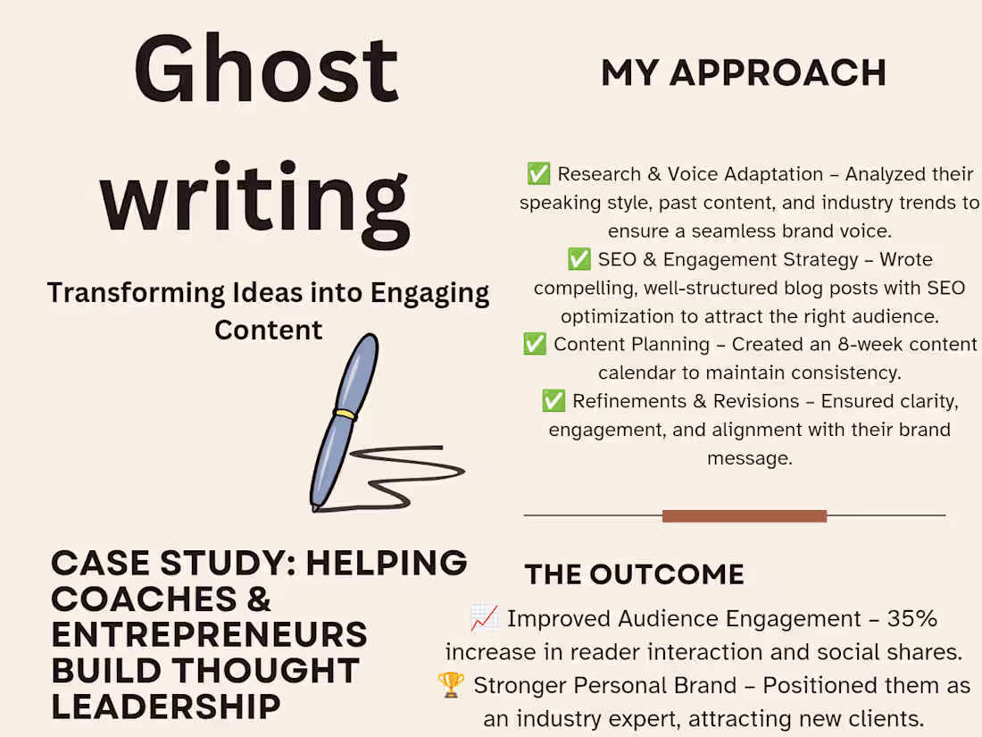 Cover image for Ghostwriting project 