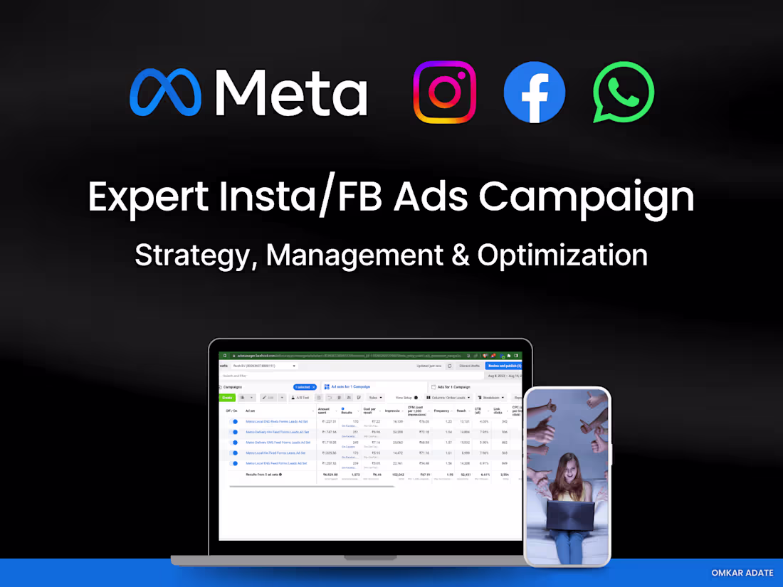 Cover image for Insta/Facebook Ads Campaign Expert - Strategy, & Optimization