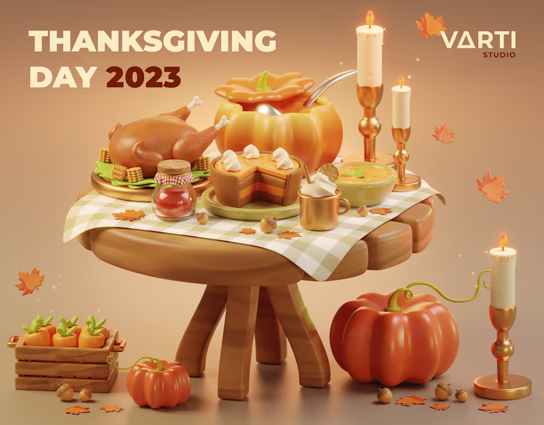 Cover image for Graphic Design | 3D Motion:Thanksgiving Day 
