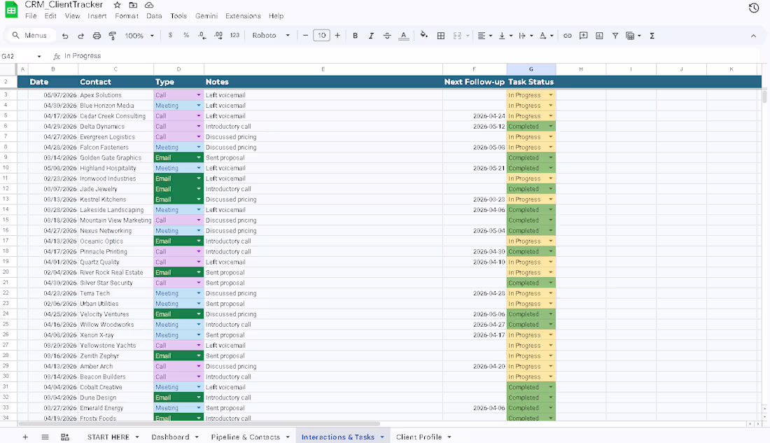 Cover image for Interaction log to stay aware of follow-ups and customer rel...