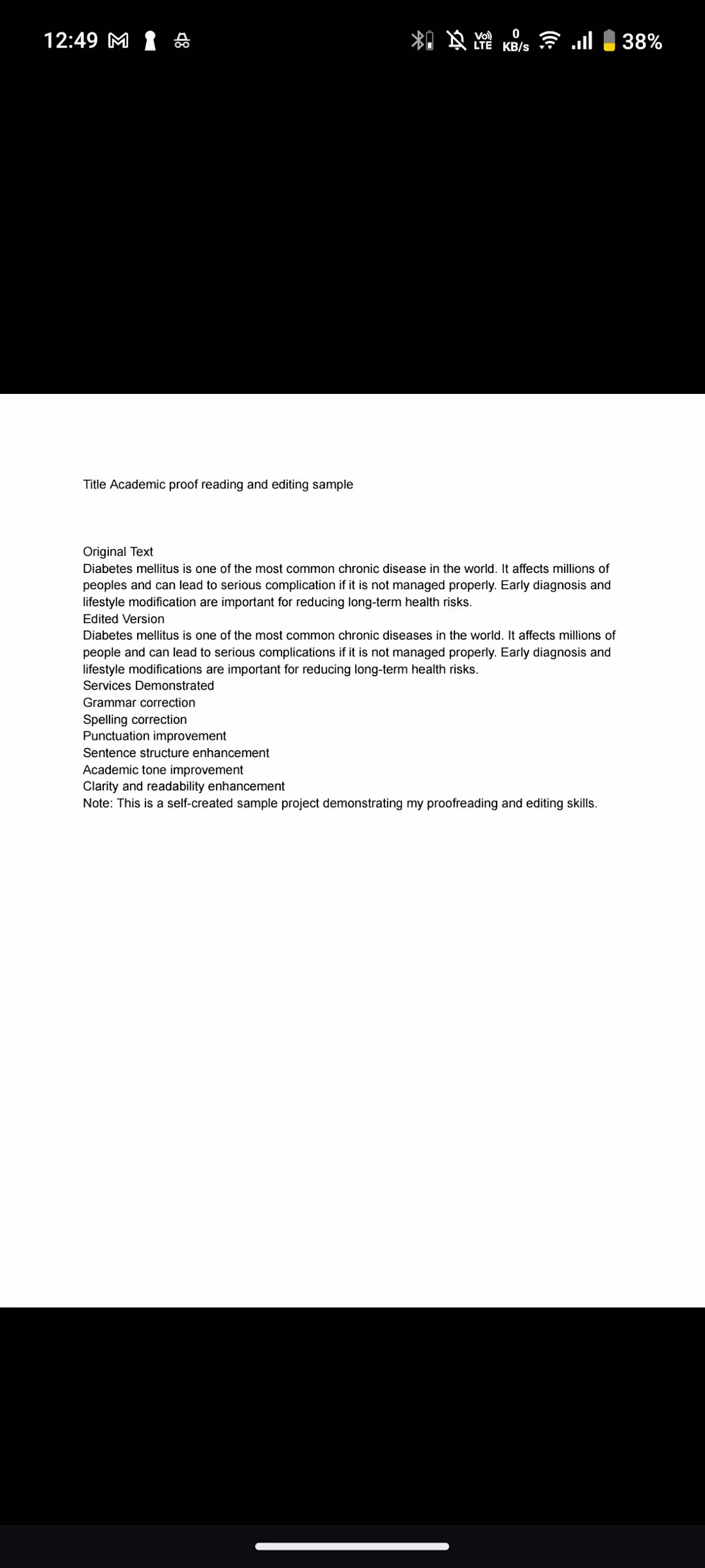 Cover image for Medical proofreading and eadting sample