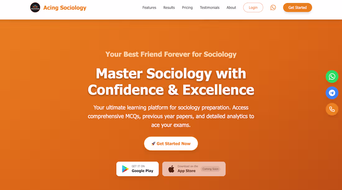 Cover image for Acing Sociology is an edtech