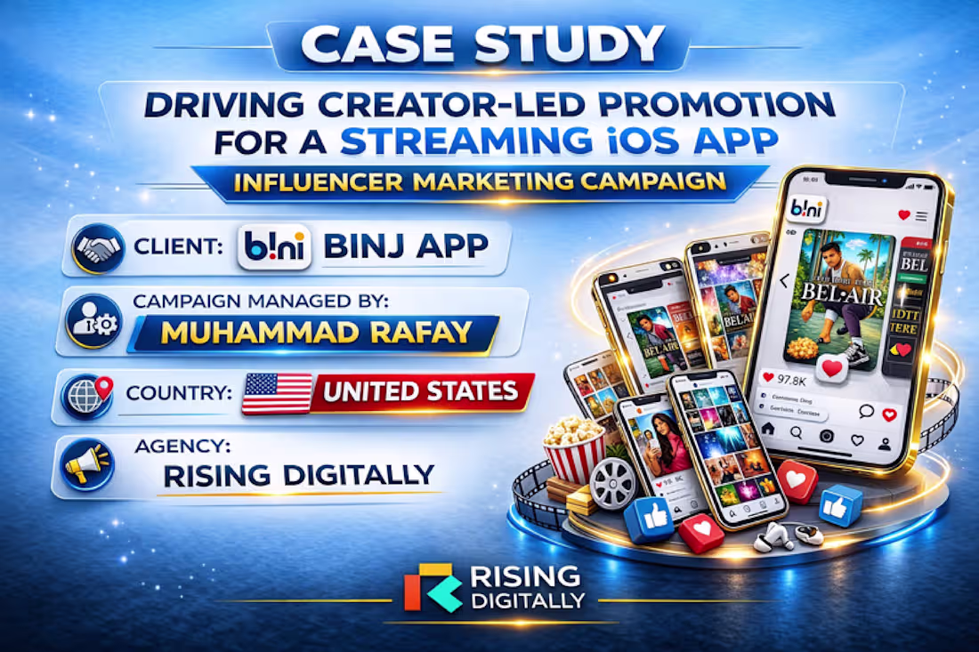Cover image for BINJ App - Streaming IOS App - Managed Influencer Campaigns