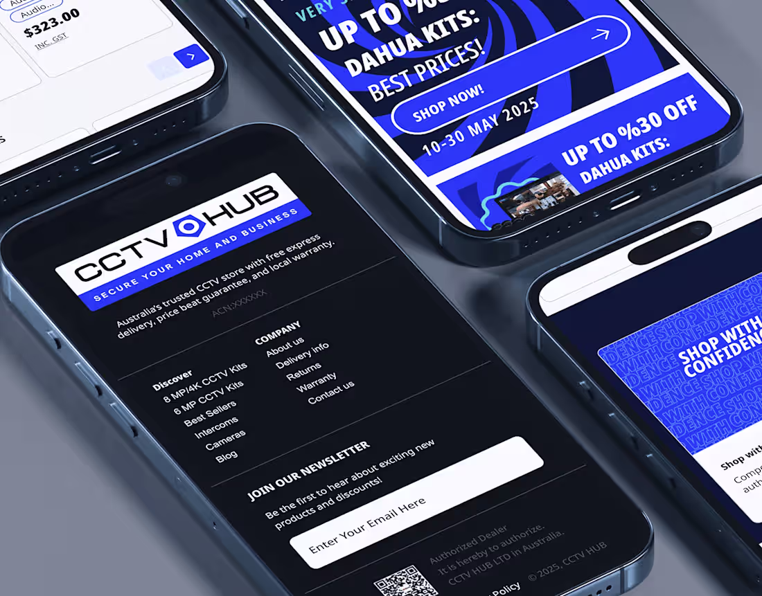 Cover image for CCTV HUB E-Commerce Website, UI/UX and Branding