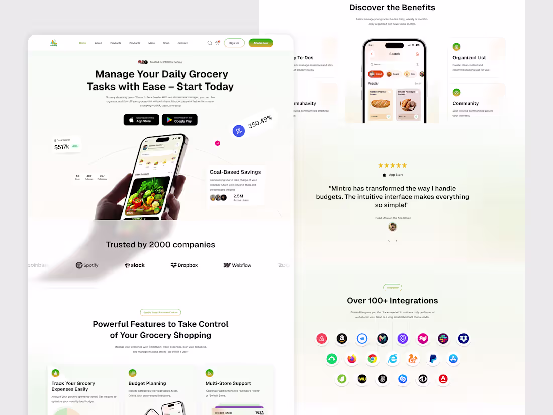 Cover image for Smart Grocery Management App Design