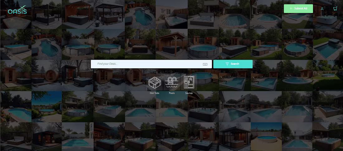 Cover image for Hot Tubs Used Classified/Marketplace Website