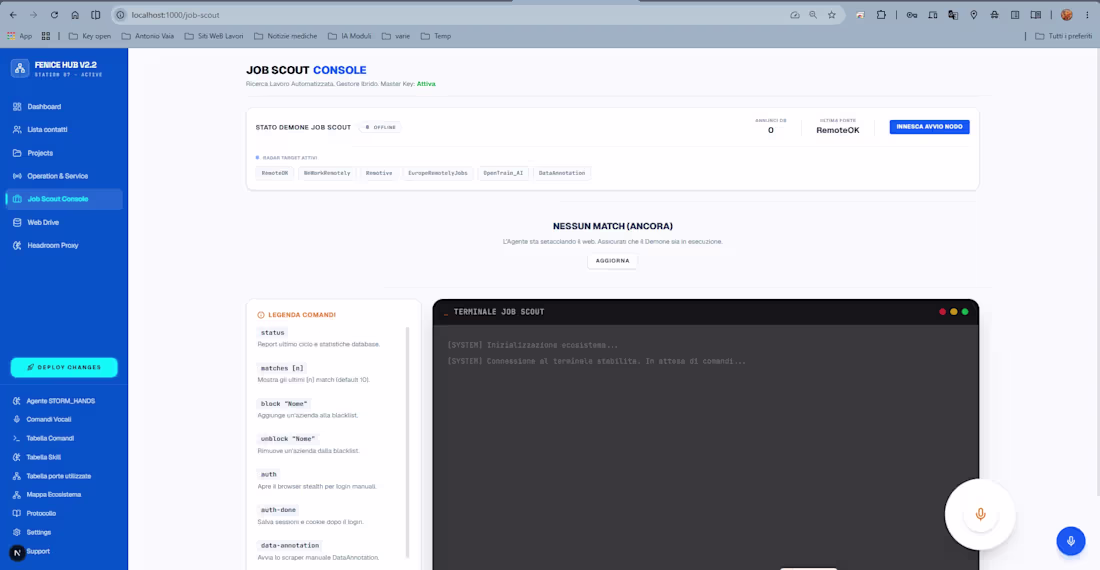 Cover image for Job Scout Automation Console. Designed