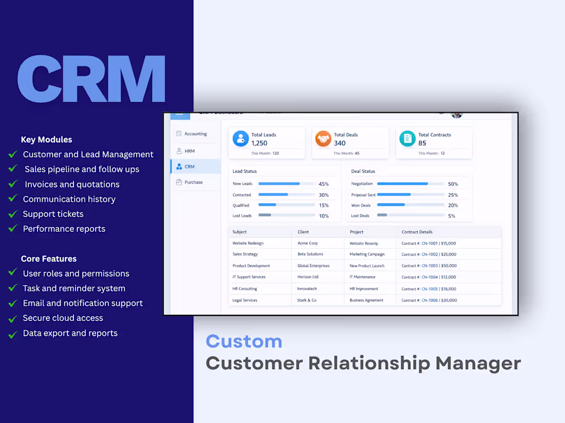Cover image for Enterprise CRM with Sales Pipeline