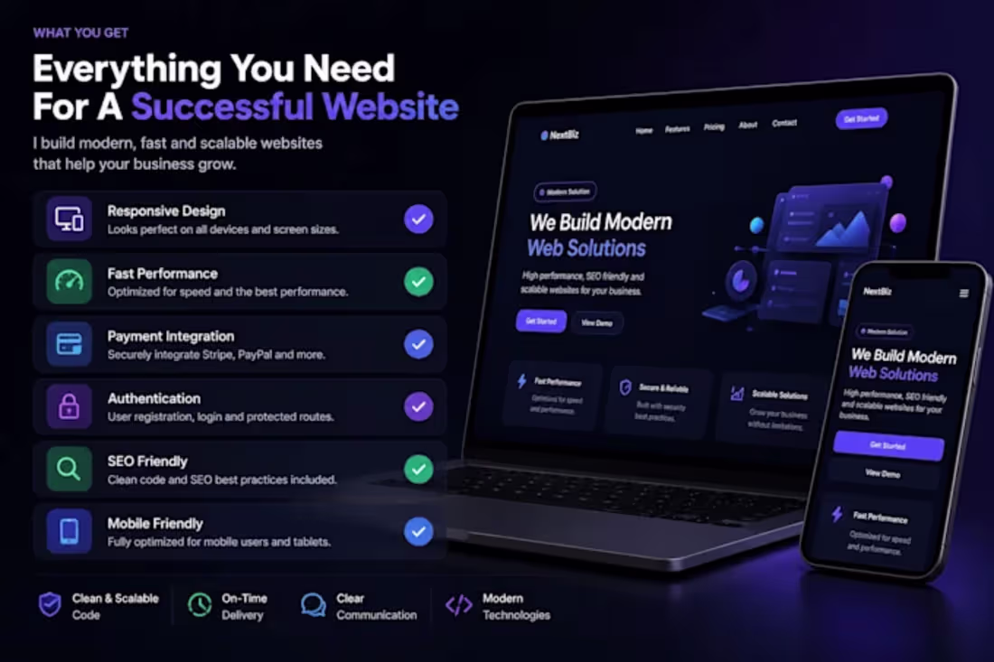 Cover image for Modern Next.js & React Website Development
