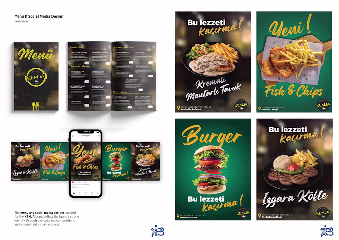 Cover image for Menu & Social Media Design