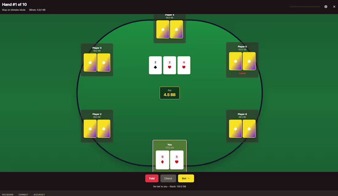 Cover image for Built a poker training app where you can practice real poker...