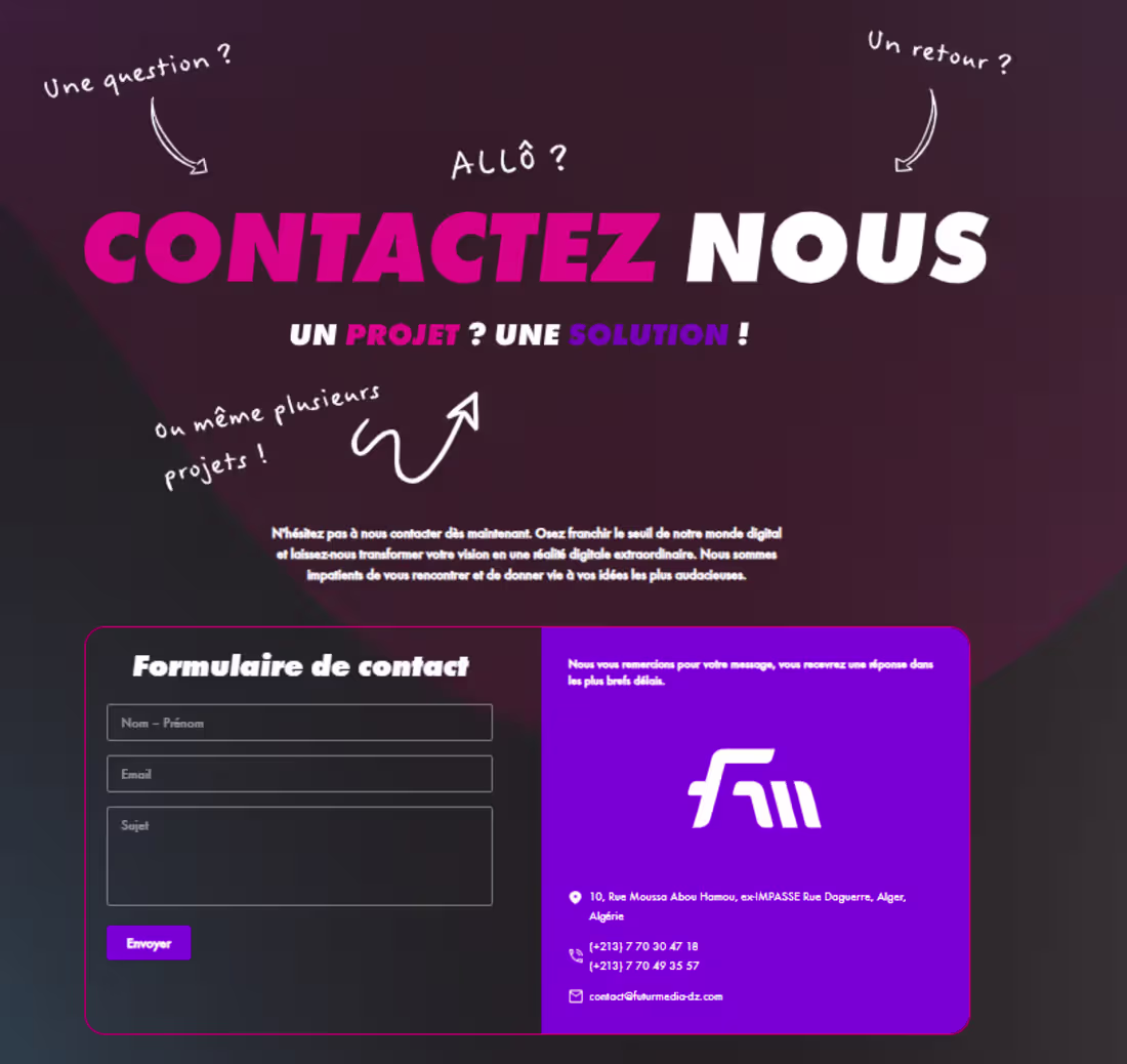 Cover image for Futur Media Digital Agency Website