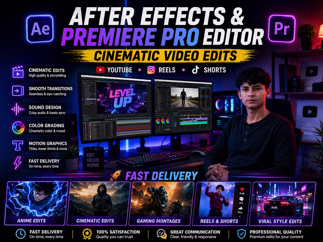 Cover image for Professional Short Form Video Editing