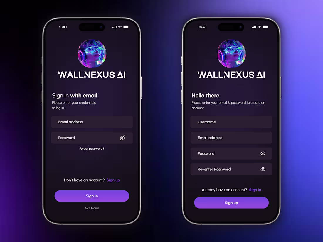 Cover image for Login & Signup UI – Mobile App Design