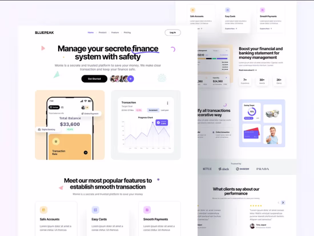 Cover image for Fintech Landing Page Design
I designed
