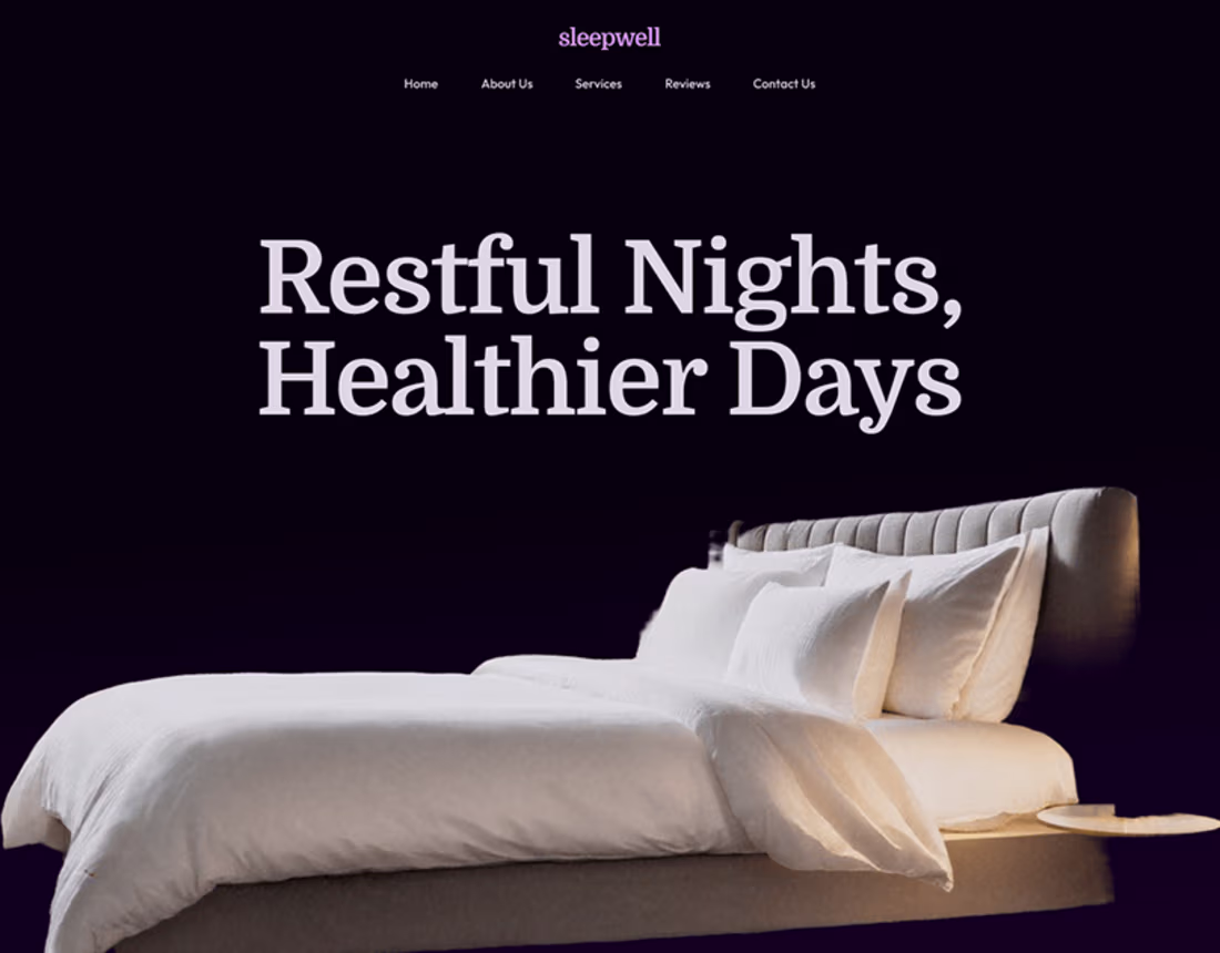 Cover image for SleepWell Landing Page Website Design :: Behance