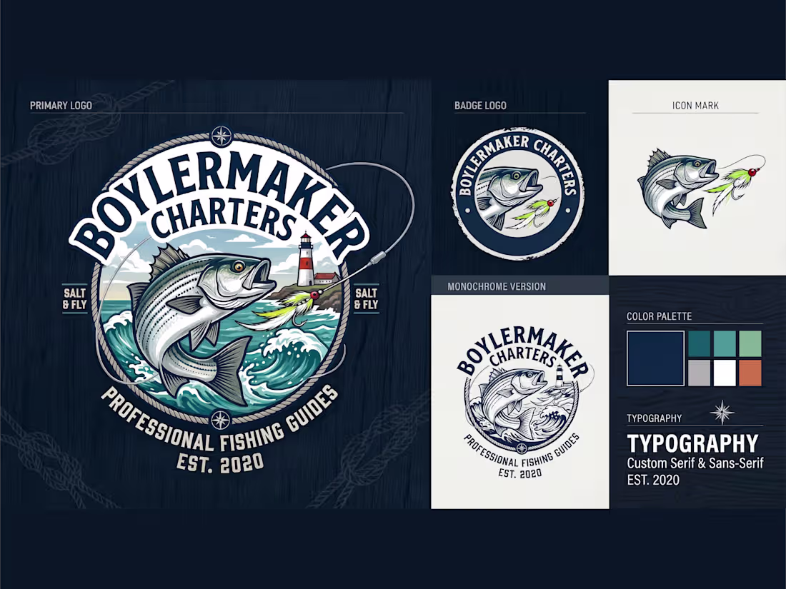 Cover image for Premium Fishing Guide Brand Identity